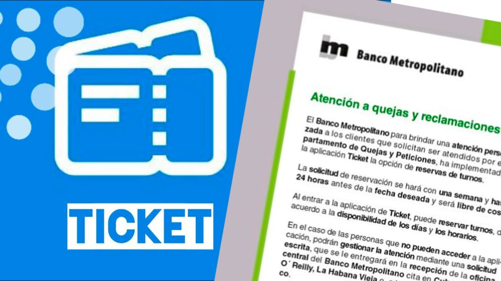 Banco Metropolitano Cuba Ticket
